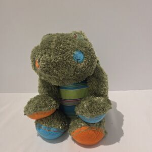SAMPLE TAG Mary Meyer Plush Turtle Stuffed Animal Beanbag Green Blue Orange